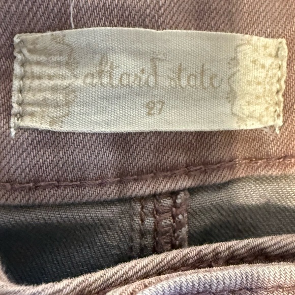 Altar'd State Dusty Pink Lace Trim Jean Shorts - Picture 2 of 3